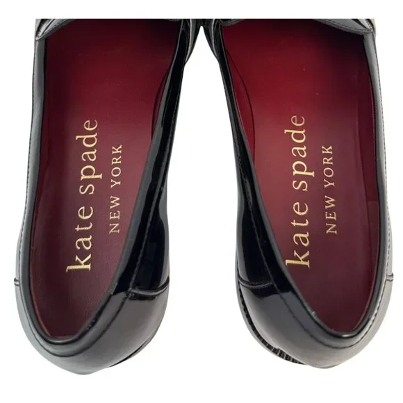 Kate Spade Womens Leandra (K9539) Loafer Bow Black Size 9.5 - Picture 11 of 15